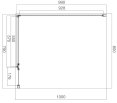 OMNIRES MANHATTAN kabina prysznicowa prostokątna z drzwiami uchylnymi, 80x100cm, czarny mat/transp MH8010BLTR - Zdjęcie nr 2