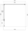 OMNIRES MANHATTAN kabina prysznicowa prostokątna z drzwiami uchylnymi, 90x100cm, chrom/transp MH9010CRTR - Zdjęcie nr 2