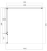 OMNIRES MANHATTAN kabina prysznicowa prostokątna z drzwiami uchylnymi, 90x100cm, czarny mat/transp  MH9010BLTR - Zdjęcie nr 2