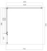 OMNIRES MANHATTAN kabina prysznicowa prostokątna z drzwiami uchylnymi, 90x70cm, chrom/transp MH9070CRTR - Zdjęcie nr 2