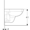 GEBERIT Selnova Compact Wisząca miska WC, lejowa, B36cm, H34cm, T48cm, krótka, kształt geometryczny 501.504.00.7 - Zdjęcie nr 9