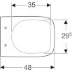 GEBERIT Selnova Compact Wisząca miska WC, lejowa, B36cm, H34cm, T48cm, krótka, kształt geometryczny 501.504.00.7 - Zdjęcie nr 7