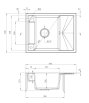 DEANTE ZLEWOZMYWAK MAGNETIC ALABASTER GRANIT 1K Z/KO 640X500X219, 3,5 + OSPRZĘT SPACE SAVER ZRM_A11A - Zdjęcie nr 2
