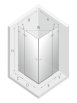 NEW TRENDY Kabina prysznicowa AVEXA GOLD kwadratowa drzwi podwójne 80x80x200 szkło czyste 6mm Active Shield EXK-1776 - Zdjęcie nr 3