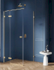NEW TRENDY Kabina prysznicowa AVEXA GOLD L kwadratowa drzwi pojedyncze 90x90x200 szkło czyste 6mm Active Shield EXK-1744 - Zdjęcie nr 1