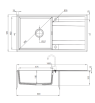 DEANTE ZLEWOZMYWAK ERIDAN ANTRACYT METALIK GRANIT 1K Z/O 1000X520X203, 3,5 + OSPRZĘT SPACE SAVER LUX ZQE_T713 - Zdjęcie nr 2