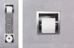 BALNEO WALL-BOX PAPER 2 Inox - stal szczotkowana Półka wnękowa PB-IN2 - Zdjęcie nr 4