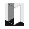KERMI CADA XS Ścianka walk-in 110x200 cm, profil czarny Soft CKTWF110203PK - Zdjęcie nr 2