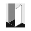 KERMI CADA XS Ścianka walk-in 110x200 cm, profil czarny Soft CKTWF110203PK - Zdjęcie nr 3