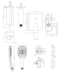 OMNIRES SACRAMENTO system wannowy podtynkowy chrom/biały SYSSCW01XCRB - Zdjęcie nr 2