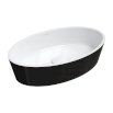 OMNIRES BARI M+ umywalka nablatowa, 50 x 30 cm biały/czarny połysk BARI500UNBCP - Zdjęcie nr 1