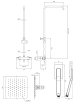 OMNIRES Y termostatyczny system prysznicowy natynkowy chrom Y1244XMCR - Zdjęcie nr 2