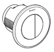 Geberit SIGMA Pneumatyczny przycisk uruchamiający WC Typ 01, ręczny, podtynkowy, Sigma 8cm, dwudzielny, chrom-mat 116.043.46.1 - Zdjęcie nr 2