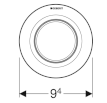 Geberit SIGMA Pneumatyczny przycisk uruchamiający WC Typ 01, ręczny, podtynkowy, Sigma 8cm, pojedynczy, chrom-mat 116.041.46.1 - Zdjęcie nr 3