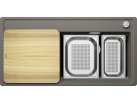 BLANCO Zlewozmywak ZENAR XL 6 S-F SteamerPlus Silgranit delikatny biały prawa, korek auto., InFino, deska jesionowa, GN1/2, GN1/3 527193 - Zdjęcie nr 2