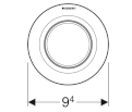 Geberit przycisk podtynkowy typ 01 pneumatyczny do spłukiwania jednoilościowego 116.040.21.1 - Zdjęcie nr 2