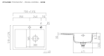 SystemCeram Mera 70 zlewozmywak ceramiczny Korek automatyczny | Nigra 87 (czarny mat) | prawa komora 5058 02 87 - Zdjęcie nr 2