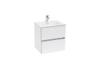 Roca CUBE zestaw łazienkowy Unik 55 cm umywalka z szafką biały połysk A85119A806 - Zdjęcie nr 1