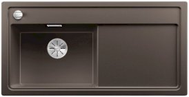BLANCO Zlewozmywak ZENAR XL 6S-F Silgranit PuraDur kawowy lewa komora z deską drewnianą, z korkiem InFino i korkiem aut. 523922