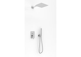 Kohlman Axis Zestaw prysznicowy podtynkowy, z deszczownicą kwadratową 30x30 chrom QW210NQ30