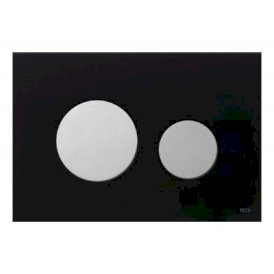 TECE loop Przycisk spłukujący do WC szkło czarne, przycisk chrom mat 9240655