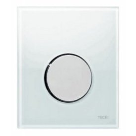 TECE Loop - przycisk spłukujący ze szkła do pisuaru, szkło białe, przycisk chrom połysk 9242660