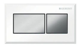 Geberit SIGMA Pneumatyczny przycisk uruchamiający WC kształt geometryczny, podtynkowy, dwudzielny, Sigma 12cm, biały 116.051.KT.1