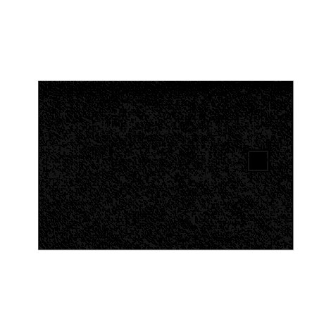 New Trendy Brodzik MORI konglomeratowy prostokątny  100x80x3,5 posadzkowy, czarny B-0403