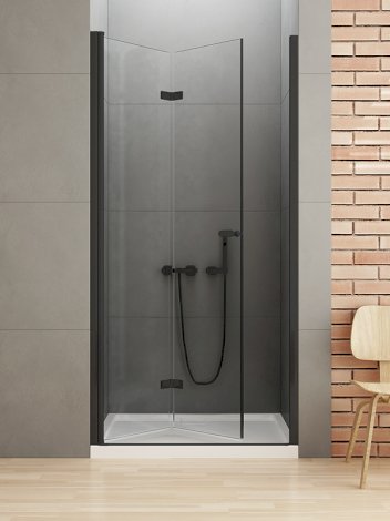 NEW TRENDY Drzwi prysznicowe NEW SOLEO BLACK L 70x195 składane pojedyncze AS D-0219A