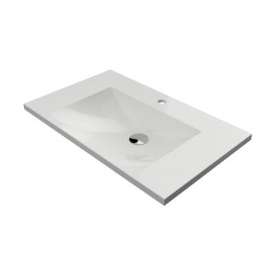 OMNIRES umywalka meblowa Marble+, 76x46cm, biały połysk NAXOS760BP
