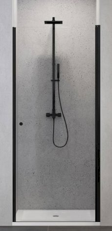 NEW TRENDY Drzwi prysznicowe SUPERIA BLACK 90x195 szkło czyste 6mm z powłoką D-0333A