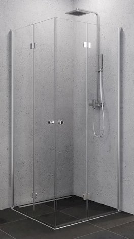 NEW TRENDY Kabina prysznicowa SUPERIA kwadratowa 90x90x195 szkło czyste 6mm z powłoką K-0589