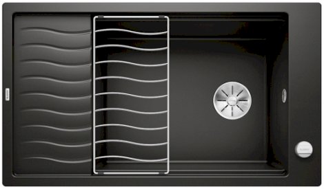 BLANCO ELON XL 8 S Silgranit PuraDur Czarny odwracalny, korek auto., InFino, kratka ociekowa 525885
