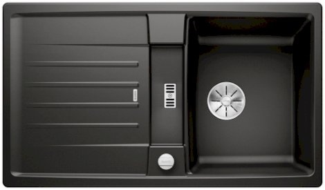 BLANCO LEXA 45 S Silgranit PuraDur Czarny odwracalny, korek auto., InFino 525900