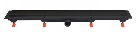 JomoTech Exclusive 40 Odpływ liniowy 75 cm z maskownicą 2-stronną Flis czarny mat 175-30750400-38
